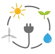 'Erneuerbare Energien'-Logo von Melanie Maecker-Tursun, www.ponymithorn.com