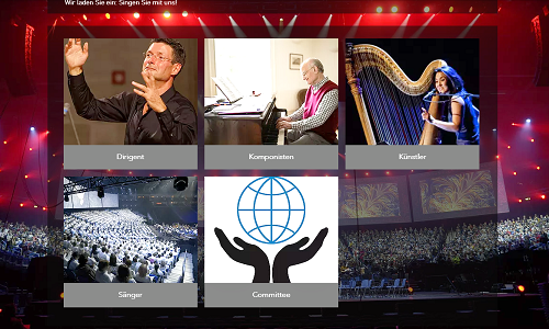 World Choir for Peace - Homepage-Ausschnitt 